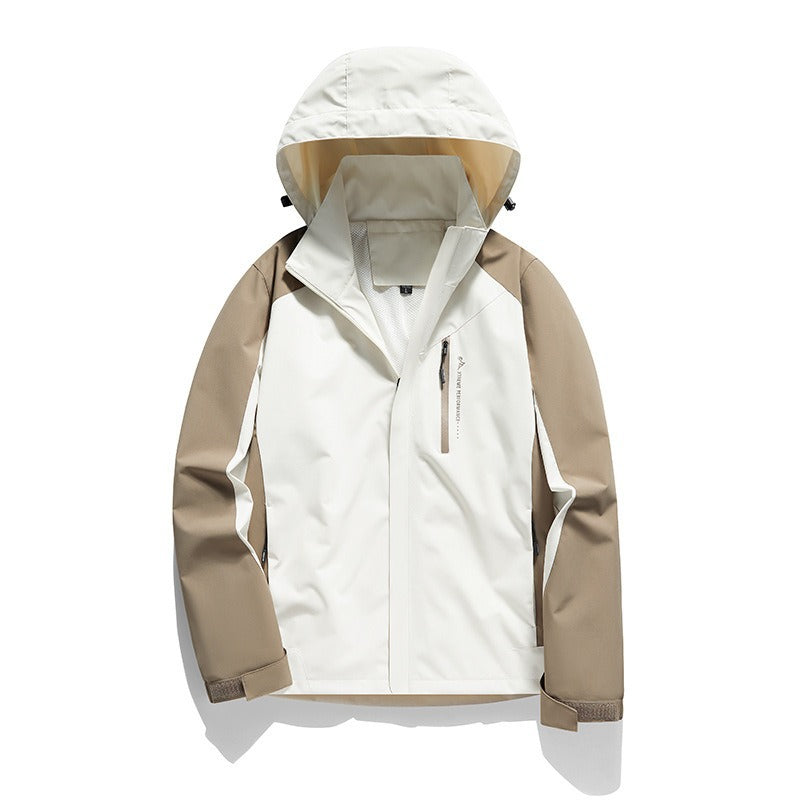 Veste imperméable imperméable et coupe-vent, vêtements d'alpinisme à poinçon simple et mince