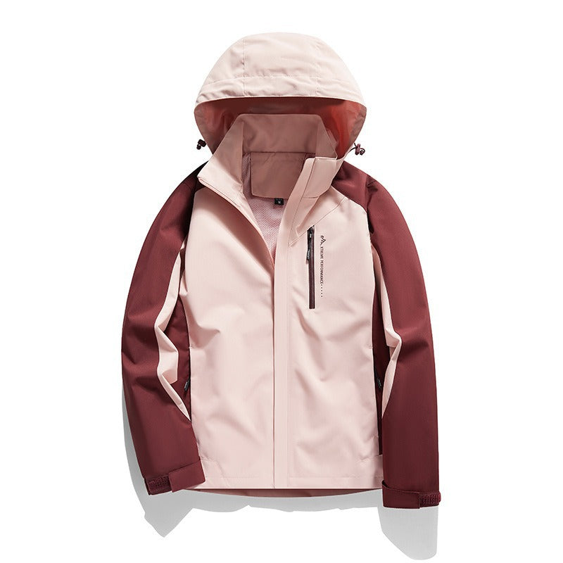 Veste imperméable imperméable et coupe-vent, vêtements d'alpinisme à poinçon simple et mince