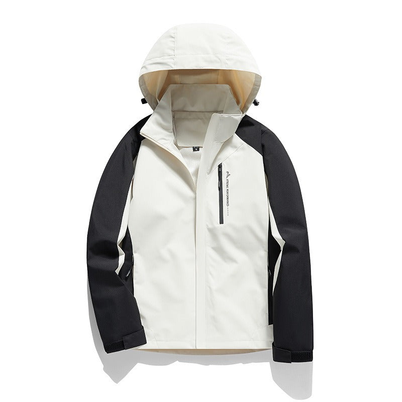 Veste imperméable imperméable et coupe-vent, vêtements d'alpinisme à poinçon simple et mince