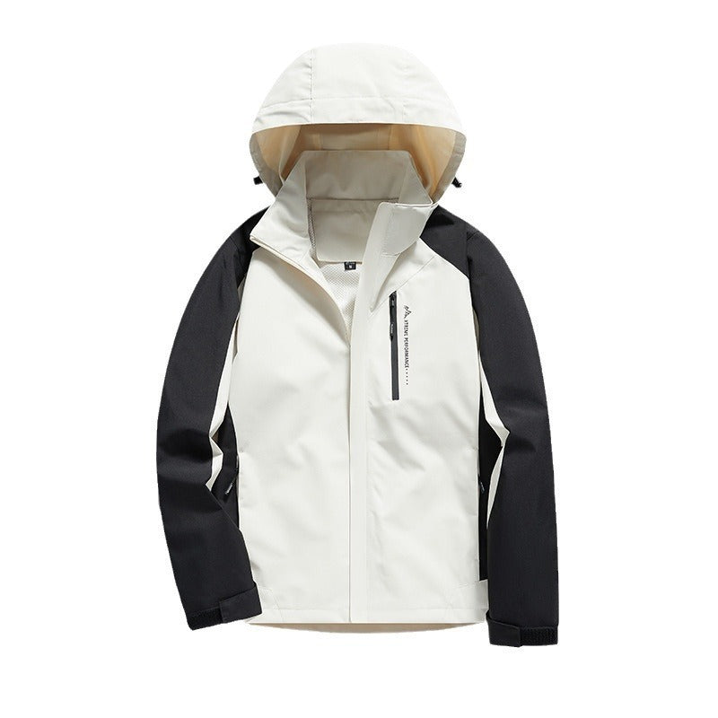 Veste imperméable imperméable et coupe-vent, vêtements d'alpinisme à poinçon simple et mince